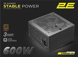 Блок живлення Stable Power ATX3.1 (600W) >85% 80+ Bronze 120мм 1xMB 24pin(20+4) 2xCPU 2E Gaming teh0018604