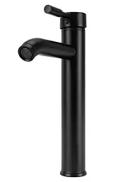 Змішувач для умивальника Rea Graff black високий REA-B8665, Чорний - мініатюра 4