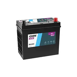 Акумулятор автомобільний EXIDE START-STOP AGM 45Ah ASIA Єв (-/+) (380EN) (EK454) - мініатюра 1