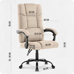 Крісло офісне Cabro C505 Beige тканина - мініатюра 10