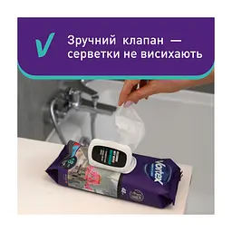 Серветки для прибирання Vortex Вологі Для ванної кімнати З клапаном 48 шт. (4823071641233) - мініатюра 4