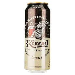 Пиво Velkopopovitsky Kozel темное 3.7% 0.5 л ж/б