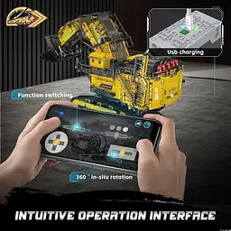 Конструктор Mould King Кар'єрний екскаватор Liebherr R 9800 Yellow (17070) [160311] - мініатюра 8