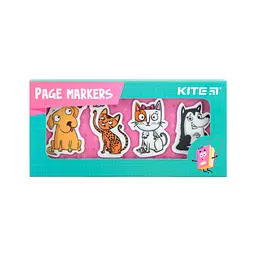 Закладки для книг Kite пластикові Pets 4x20 шт, 35х50 мм (K22-479-5) - мініатюра 2