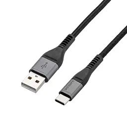 Кабель BRAID2 USB - Type-C 3A 1m (GB-AC13BK) Чорний - мініатюра 3