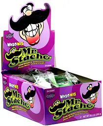 Жевательные резинки Wack-O-Wax Mr. Stache со вкусом винограда 24шт х 12г - миниатюра 2