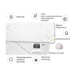 Наматрацник MirSon №1050 Alberto Тенцель (Modal) Seasons Aloe Vera 80х190 см (2200001508712) - мініатюра 2
