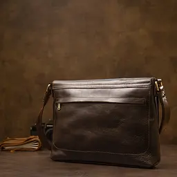 Чоловіча шкіряна сумка GRANDE PELLE 30х23х6 см sum0015573 - мініатюра 7