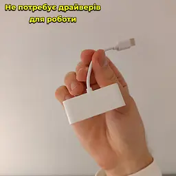 Кардридер/перехідник з Type-C на USB (1 x USB, 1 x microSD, 1 x SD/SDHC/SDXC). Для флешок та інших пристроїв - мініатюра 11