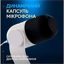Мікрофон Logitech Yeti GX Dynamic RGB White (988-000576) [132847] - мініатюра 7