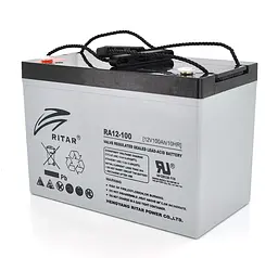 Акумуляторна батарея AGM RITAR RA12100S 12 В 100 А·год - мініатюра 1