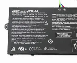 Акумулятор для ноутбука Acer Swift 5 SF514-52T SF514-53T Spin 1 SP111-32N (AP16L5J 7.7V 36Wh) - мініатюра 3