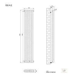 Радіатор дизайнерський Ideale Viola 13 7/1800/335 білий, Білий - мініатюра 4