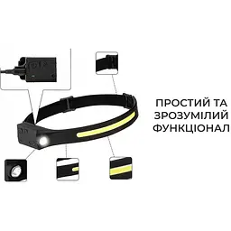Ліхтарик налобний Supretto із сенсором і датчиком руху (7881) - мініатюра 10