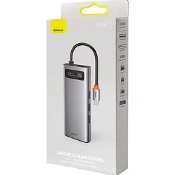 USB-хаб Baseus Metal Gleam Series 9-in-1 Multifunctional Type-C HUB Docking Station Space Gray [CAHUB-CU0G] [72635] - мініатюра 4
