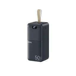 Павербанк Remax RPP-117 / 50000 мАг / PD 27W+QC 22.5W / USB-C + USB-A + Micro-USB / Чорний