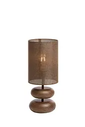 Лампа настільна Light&Living з абажуром та металевою основою коричнева висота 51 см