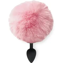 Силіконова анальна пробка М Art of Sex - silicone Bunny Tails Butt Plug Pink - мініатюра 2