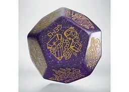 Кубик Treasure Generator Die: Shimmering Purple&Gold (D12) (12VTRG02) - мініатюра 2