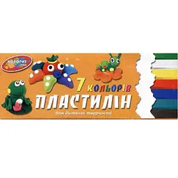 Пластилін «Колорит», 7 кольорів, 130 г