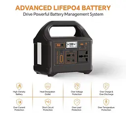 Портативна електростанція 200W - LiFePO4 батарея, з функцією UPS, розеткою 220В, швидкою зарядкою PD та сонячним входом. - мініатюра 8