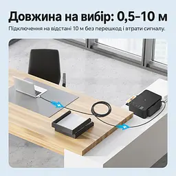 Кабель для принтера Vention CTTHL USB 2.0 USB-A - USB-B 10 м сірий (CTTHL) - мініатюра 7