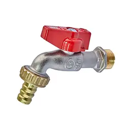 Кран садовий Roho R363-050 -1/2", ручка "метелик" червона RO0240