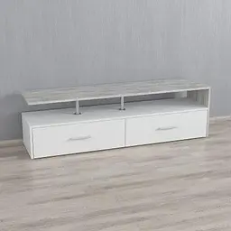 Тумбочка під ТВ Forte Adela Ш 1400/В 416/Г 350 Бетон - Білий