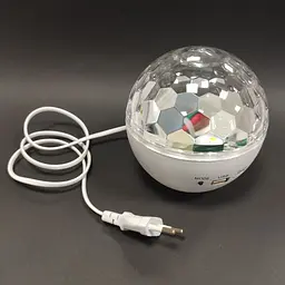 Світлодіодний диско-шар (дискошар) Led magic ball light з Bluetooth і пультом Білий - мініатюра 2