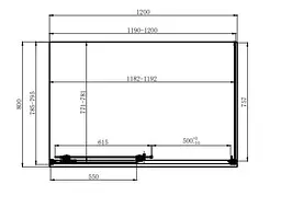 Душова кабіна Dusel DSL191 + DSL195 Chrome 1200x800x1900, Хром, Універсальна, прозорий, хром, 120x80 - мініатюра 2