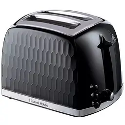 Тостер Honeycomb 850Вт, широкі слоти, пластик, чорний Russell Hobbs kuh0014899