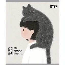 Зошит учнівський Yes My mood is a cat А5 12 аркушів лінія 10 шт. (768605) - мініатюра 4