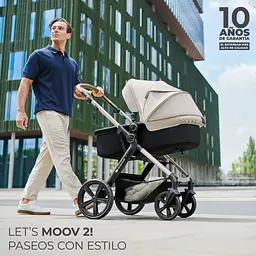 Коляска універсальна 3 в 1 Kinderkraft Moov 2 Air Sand Beige (KSMOOV02BEG0000) - мініатюра 23