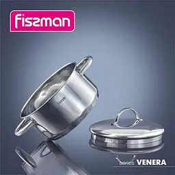 Каструля Venera індукційна зі сталевою кришкою Fissman Ø24х12 см kuh0007826 - мініатюра 3