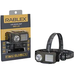 Ліхтар налобний акумуляторний Rablex RB 953 LED з датчиком руху червоним підсвічуванням