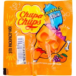 Карамель Chupa Chups Розфарбуй язик зі смаком апельсина та винограда 15 г (911306) - мініатюра 3