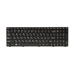 Клавіатура ноутбука PowerPlant Lenovo G580, N580 чорна, чорний фрейм (KB311071)