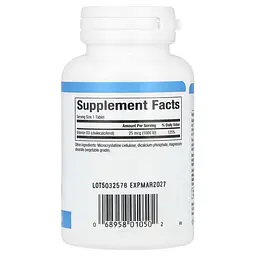 Вітамін D3 Natural Factors Vitamin D3, 1000 МО 90 таблеток - мініатюра 2