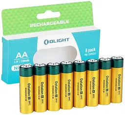 Набір акумуляторів Olight B Pro AA 2100 mAh 8 шт. - мініатюра 2