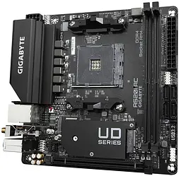 Материнська плата Gigabyte A520I AC (A520I AC) (Socket AM4, AMD A520, Mini-ITX) - мініатюра 2