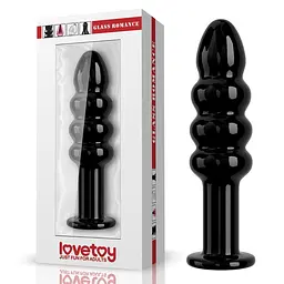 Скляний фалоімітатор 5.5 GLASS ROMANCE CZARNY LOVETOYS 66-LVGS15 100435