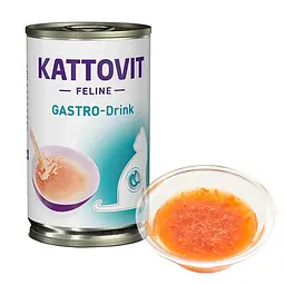 Лікувальний напій Kattovit Gastro Drink Каттовіт для котів із захворюваннями шлунково-кишкового тракту та підшлункової, 135 мл (77367)