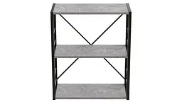 Етажерка 3/60 Ferrum-decor Серії Коннект 75x60x28 чорний ДСП Бетон 16мм (FRD-104256) - мініатюра 6
