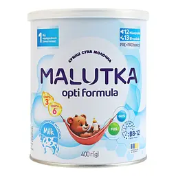Суміш молочна суха Malutka Opti formula 1 для дітей від народження 400 г - мініатюра 2