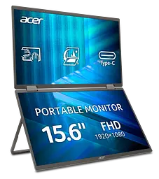 Монiтор 15.6" Acer Dual Portable PD163QTbmiuux (UM.ZP3EE.011) Black
