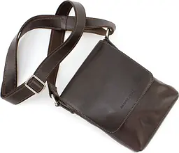 Чоловіча шкіряна сумка через плече GRANDE PELLE 20×15×5 см sum0022227 - мініатюра 4