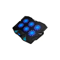 Підставка до ноутбука IceCoorel 10-17", 6*70mm 1800 RPM, 2*USB, + LCD, 365*297*30mm, Black (K8) - мініатюра 3