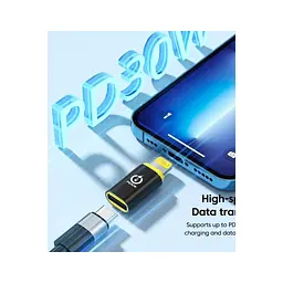 Перехідник USB-C F to Lightning M 30W black XoKo (AC-033) - мініатюра 6