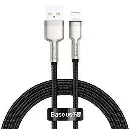 Кабель Baseus Cafule Metal USB - Lightning (M/M), 2.4A, 1 м Чорний (6953156202245)