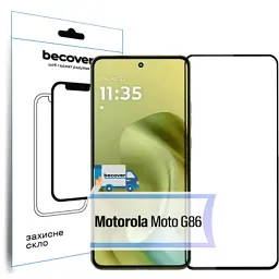 Скло захисне BeCover Motorola Moto G86 Black (713727)